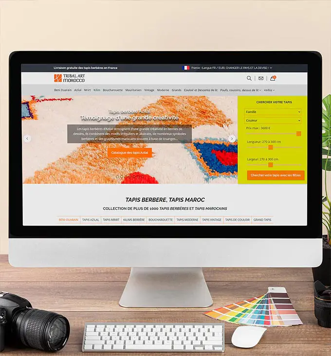 Création et Référencement de site E-commerce de vente des tapis marocain en ligne